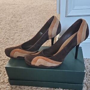 Italian Suede High Heel Pumps — Like New
